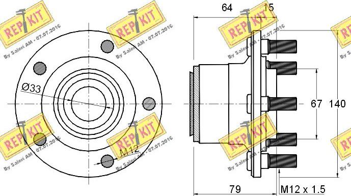 REPKIT RKB0940 - Komplet Ležaja kotača www.molydon.hr