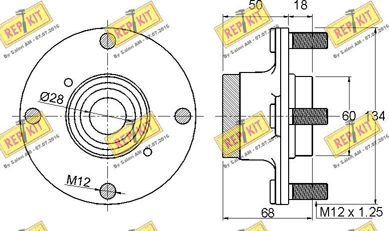 REPKIT RKB1660 - Komplet Ležaja kotača www.molydon.hr