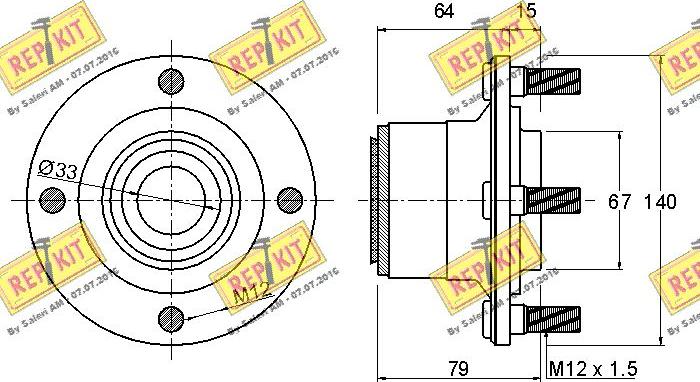 REPKIT RKB1635 - Komplet Ležaja kotača www.molydon.hr