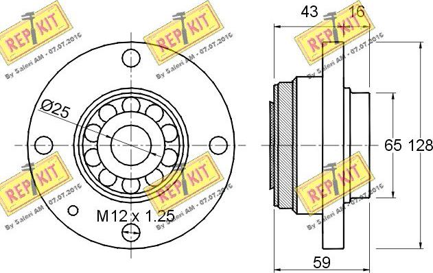 REPKIT RKB1250 - Komplet Ležaja kotača www.molydon.hr