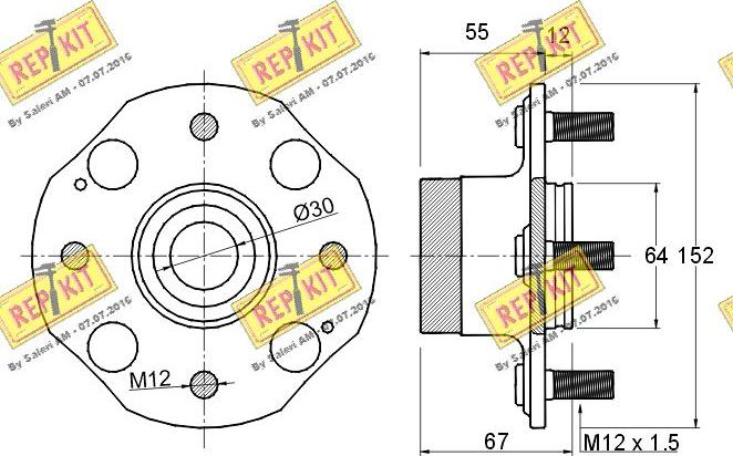 REPKIT RKB1266 - Komplet Ležaja kotača www.molydon.hr