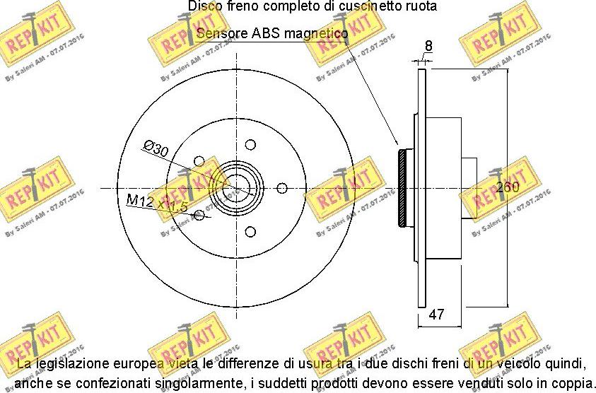 REPKIT RKB2446 - Kočioni disk www.molydon.hr