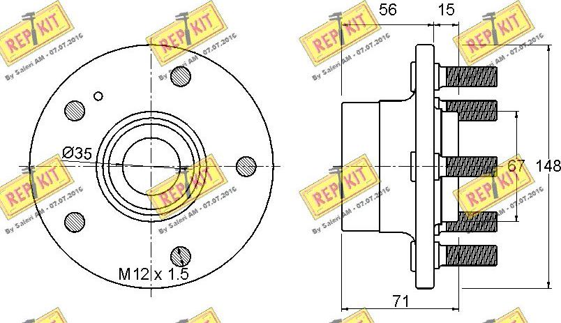 REPKIT RKB2466 - Komplet Ležaja kotača www.molydon.hr