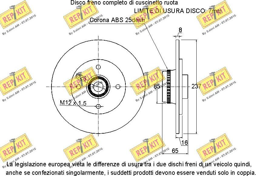 REPKIT RKB2528 - Kočioni disk www.molydon.hr