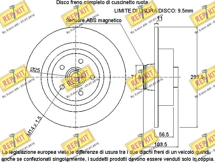 REPKIT RKB2620 - Kočioni disk www.molydon.hr