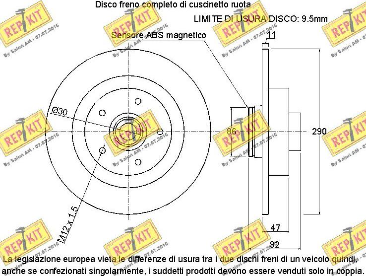 REPKIT RKB2622 - Kočioni disk www.molydon.hr