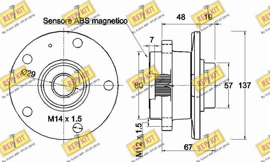 REPKIT RKB2095 - Komplet Ležaja kotača www.molydon.hr