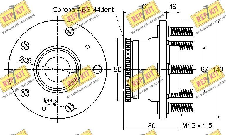 REPKIT RKB2093 - Komplet Ležaja kotača www.molydon.hr