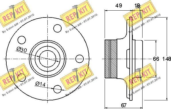 REPKIT RKB2081 - Komplet Ležaja kotača www.molydon.hr