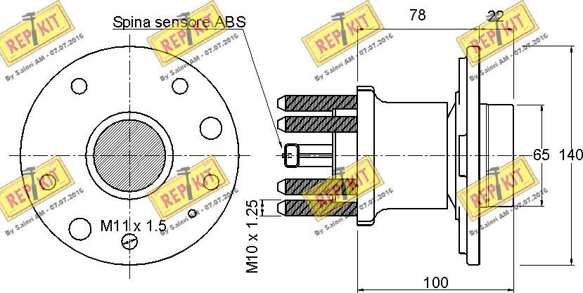 REPKIT RKB2140 - Komplet Ležaja kotača www.molydon.hr