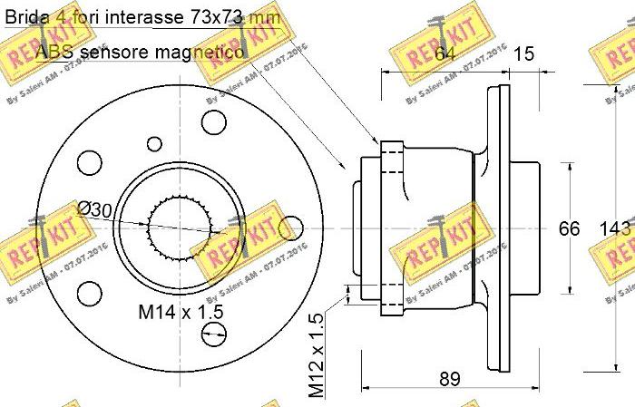 REPKIT RKB2855 - Komplet Ležaja kotača www.molydon.hr