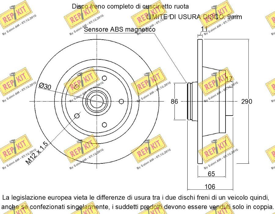 REPKIT RKB2887 - Kočioni disk www.molydon.hr