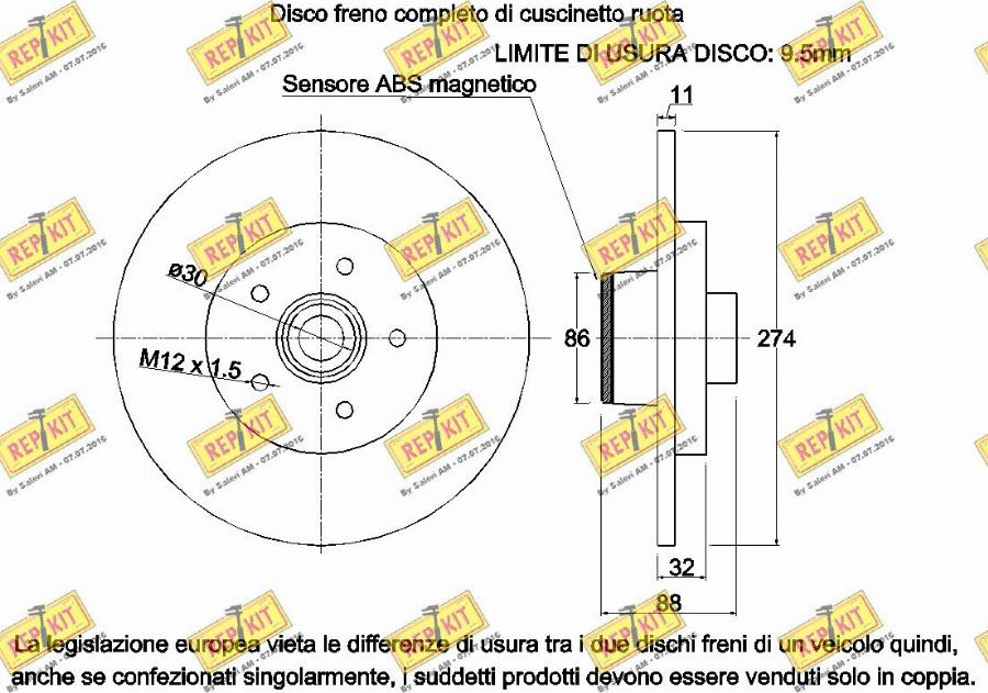 REPKIT RKB2313 - Kočioni disk www.molydon.hr