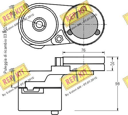 REPKIT RKT1926 - Natezač remena, klinasti rebrasti remen  www.molydon.hr