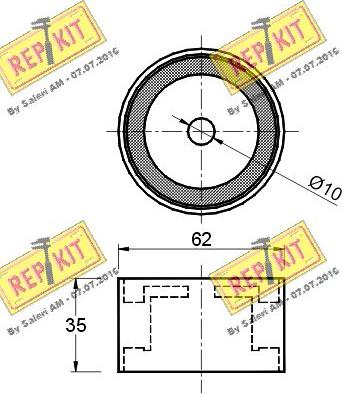 REPKIT RKT1490 - Vodeći valjak , zupčasti remen  www.molydon.hr