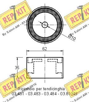 REPKIT RKT1493 - Vodeći valjak , zupčasti remen  www.molydon.hr