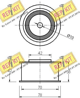 REPKIT RKT1598 - Vodeći valjak , zupčasti remen  www.molydon.hr