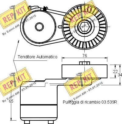 REPKIT RKT1549 - Natezač remena, klinasti rebrasti remen  www.molydon.hr