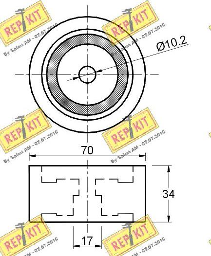 REPKIT RKT2199 - Vodeći valjak , zupčasti remen  www.molydon.hr