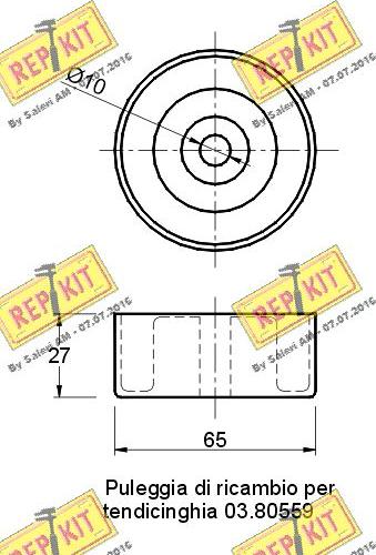 REPKIT RKT1646 - Vodeći valjak , klinasti rebrasti remen  www.molydon.hr