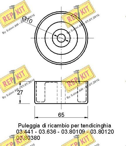 REPKIT RKT1684 - Vodeći valjak , klinasti rebrasti remen  www.molydon.hr