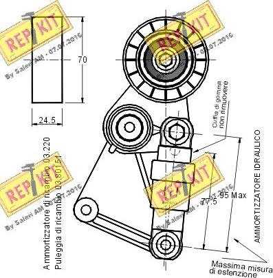 REPKIT RKT1628 - Natezač remena, klinasti rebrasti remen  www.molydon.hr