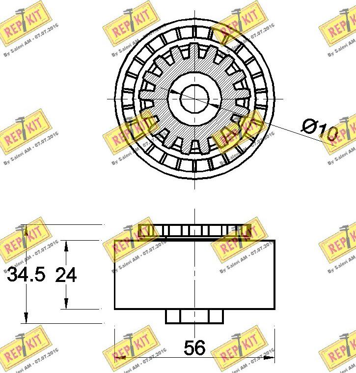 REPKIT RKT1676 - Natezač remena, klinasti rebrasti remen  www.molydon.hr