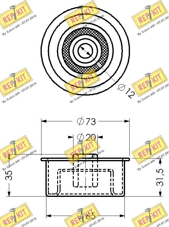 REPKIT RKT1090 - Vodeći valjak , zupčasti remen  www.molydon.hr