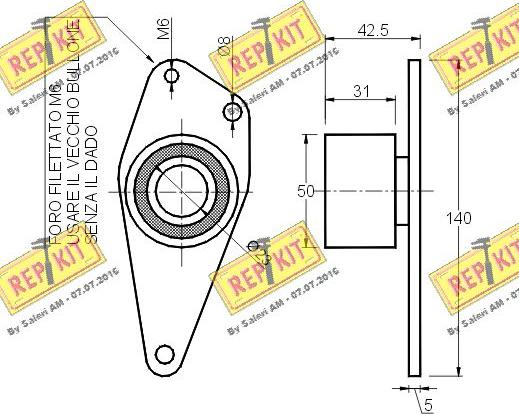 REPKIT RKT1089 - Vodeći valjak , zupčasti remen  www.molydon.hr