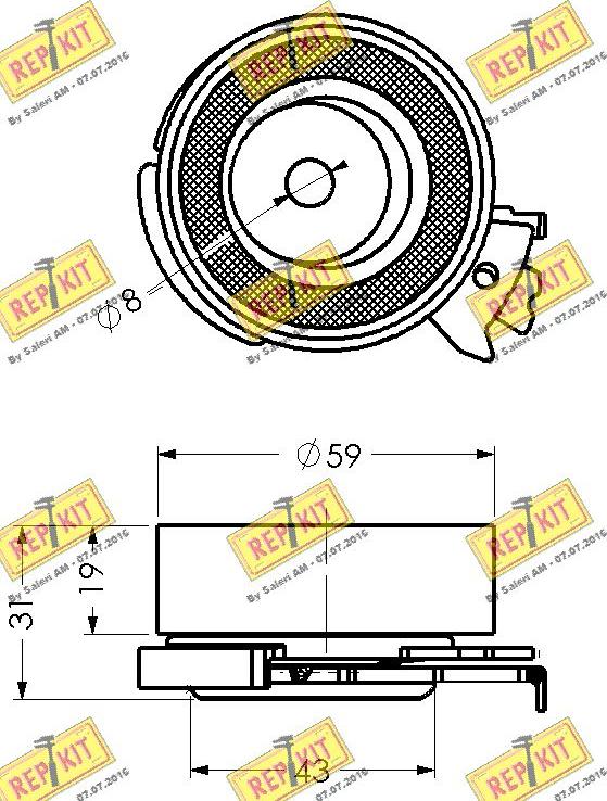 REPKIT RKT1074 - Natezač, zupčasti remen  www.molydon.hr