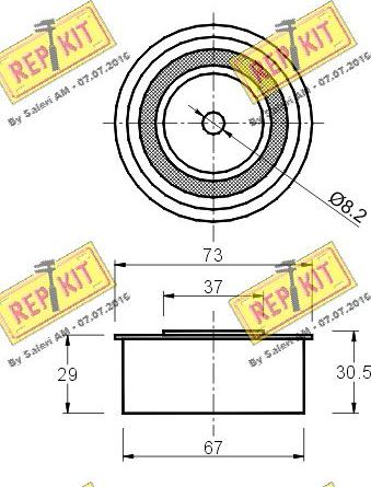 REPKIT RKT1141 - Vodeći valjak , zupčasti remen  www.molydon.hr