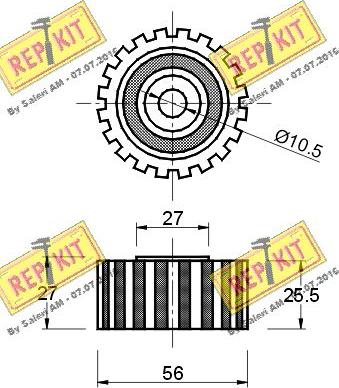 REPKIT RKT1185 - Vodeći valjak , zupčasti remen  www.molydon.hr