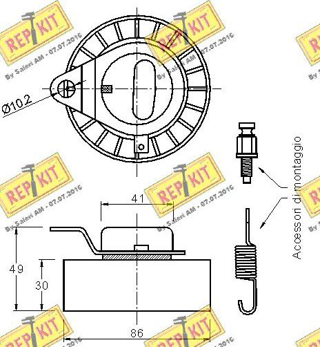 REPKIT RKT1187 - Natezač, zupčasti remen  www.molydon.hr