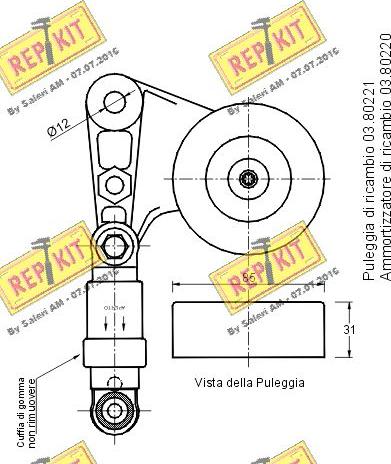 REPKIT RKT1848 - Natezač remena, klinasti rebrasti remen  www.molydon.hr