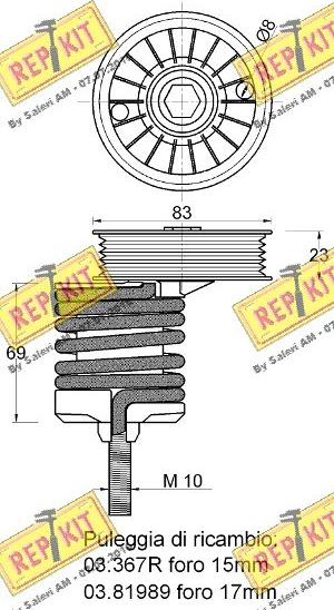 REPKIT RKT1374 - Natezač remena, klinasti rebrasti remen  www.molydon.hr