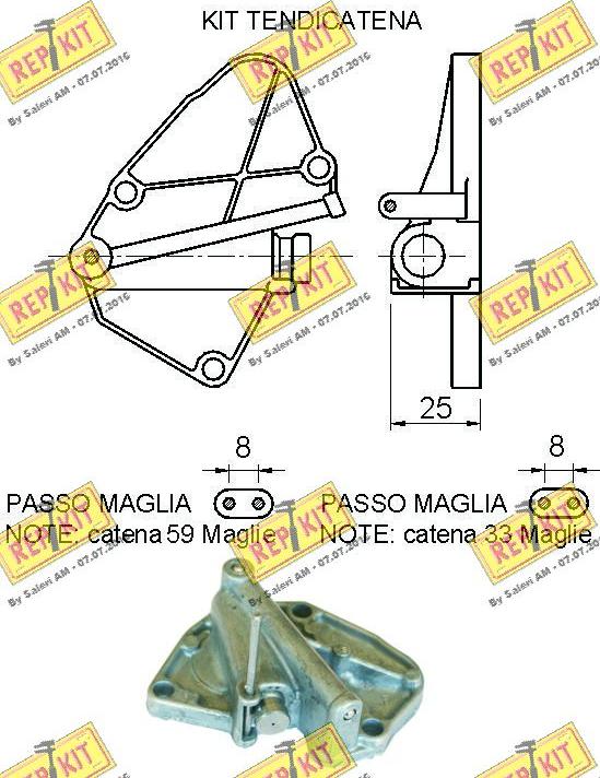 REPKIT RKT8938K - Set lanaca razvod i natezači www.molydon.hr