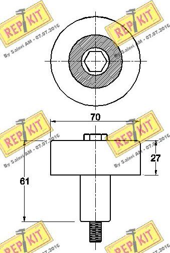 REPKIT RKT3447 - Vodeći valjak , klinasti rebrasti remen  www.molydon.hr