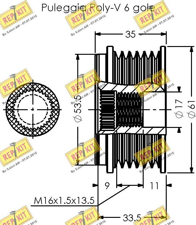 REPKIT RKT3402 - Remenica, alternator www.molydon.hr