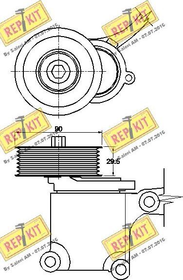 REPKIT RKT3416 - Natezač remena, klinasti rebrasti remen  www.molydon.hr