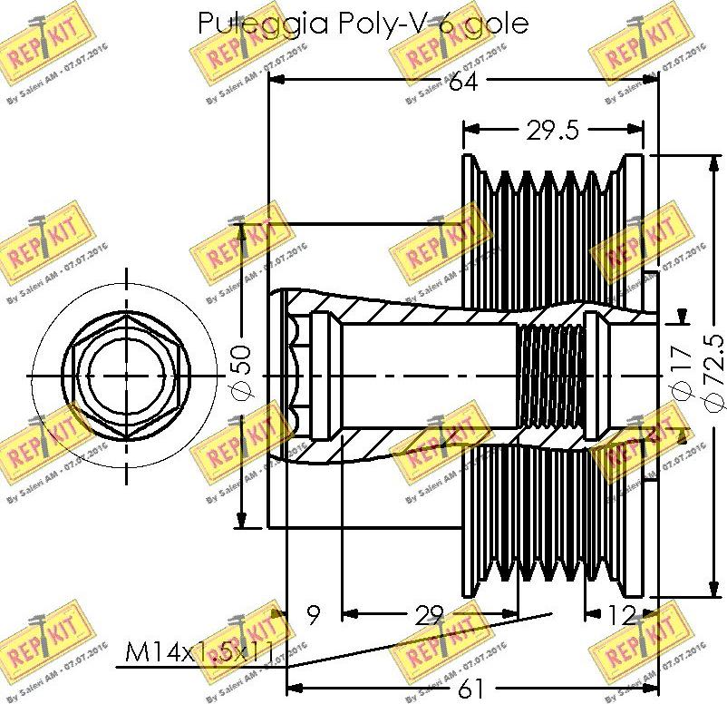 REPKIT RKT3413 - Remenica, alternator www.molydon.hr