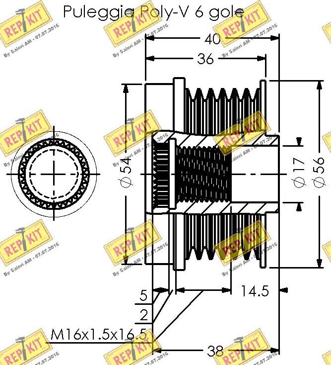 REPKIT RKT3480 - Remenica, alternator www.molydon.hr