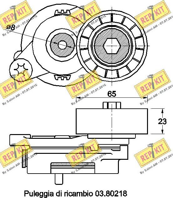 REPKIT RKT3482 - Natezač remena, klinasti rebrasti remen  www.molydon.hr