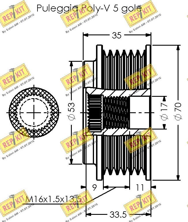 REPKIT RKT3473 - Remenica, alternator www.molydon.hr