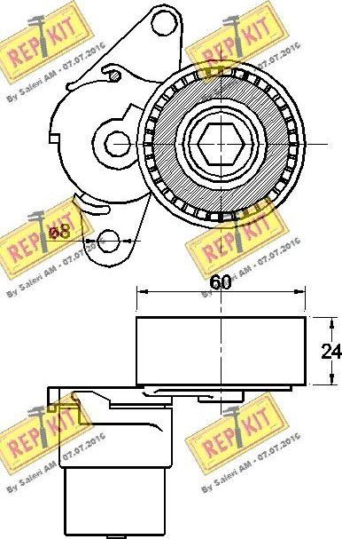 REPKIT RKT3477 - Natezač remena, klinasti rebrasti remen  www.molydon.hr