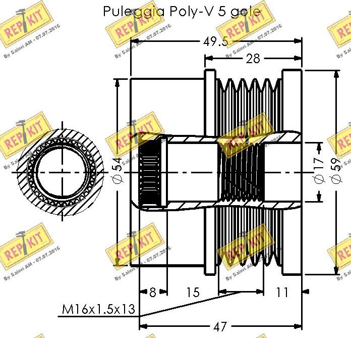 REPKIT RKT3598 - Remenica, alternator www.molydon.hr