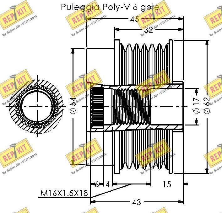 REPKIT RKT3568 - Remenica, alternator www.molydon.hr