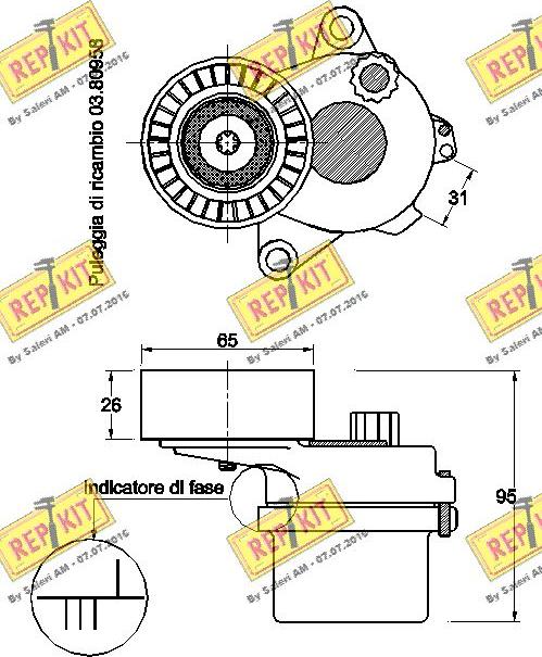 REPKIT RKT3501 - Natezač remena, klinasti rebrasti remen  www.molydon.hr