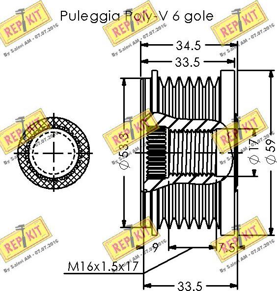 REPKIT RKT3520 - Remenica, alternator www.molydon.hr