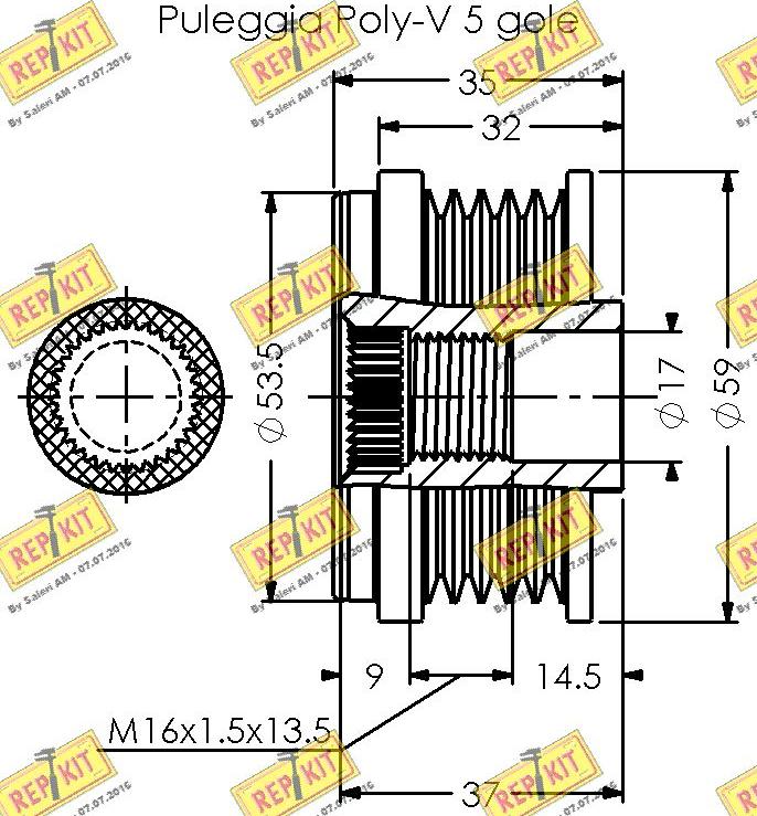 REPKIT RKT3602 - Remenica, alternator www.molydon.hr