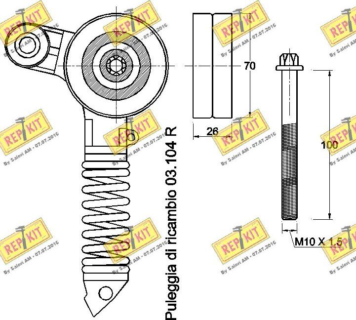 REPKIT RKT3613 - Natezač remena, klinasti rebrasti remen  www.molydon.hr